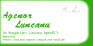 agenor luncanu business card